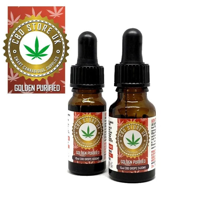 Golden-Purified-CBD-Drops-2 CBD DROPS | GOLDEN PURIFIED | Full Spectrum CBD | Smooth Clean Taste - Image 1